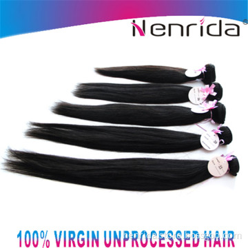 1b# 10-34" Best 6A Unprocessed Brazilian Straight Virgin Hair Weft Extension 100% Straight Brazilian Human Hair Weave